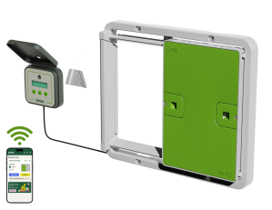 Porte Automatique intelligente pour poulailler – Vert