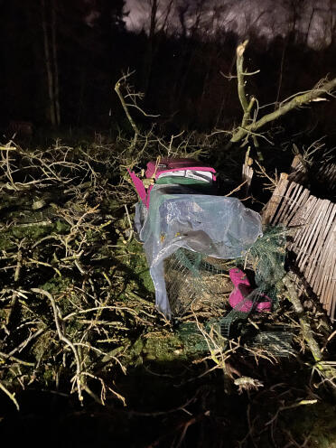 Eglu Cubeviolente tempête en belgique mais mes 5 dames ont survécu grâce à la fantastique robustesse . par wendy