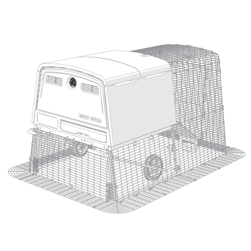 Eglu Cube mk2 couvercle de porte arrière du bras de verrouillage (064.1032)