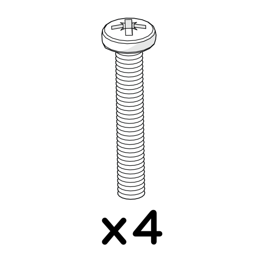 4 x vis à métaux m4x0,7x25mm (800.0007)