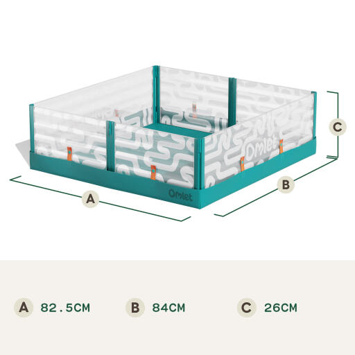 Petit parc à hamster dimensions (cm)