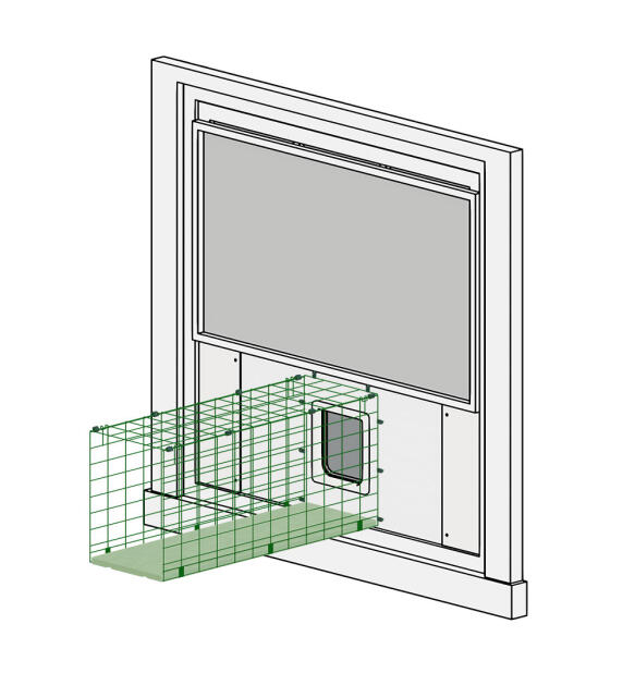 panneau de fenêtre pour système de tunnel pour Catio