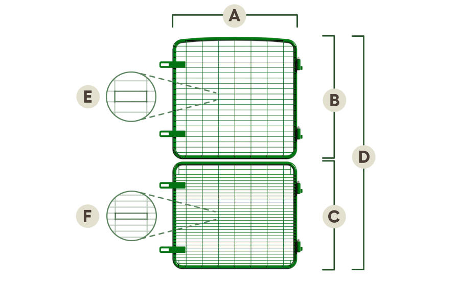 Eglu dimensions de la porte pro