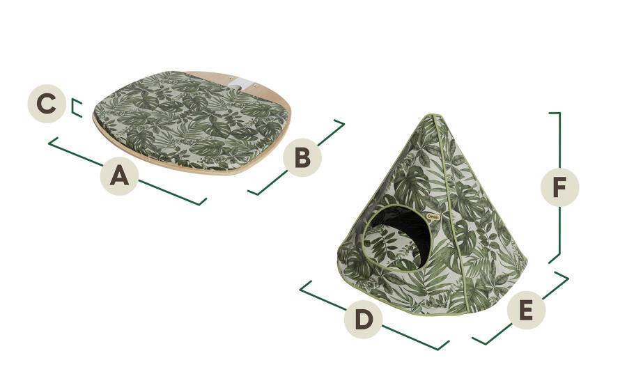 Freestyle dimensions de la plate-forme de l'arbre à chat et du tipi