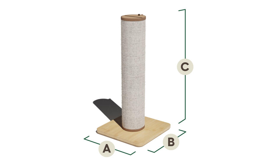 Switch diagramme des dimensions du griffoir lumineux pour chat